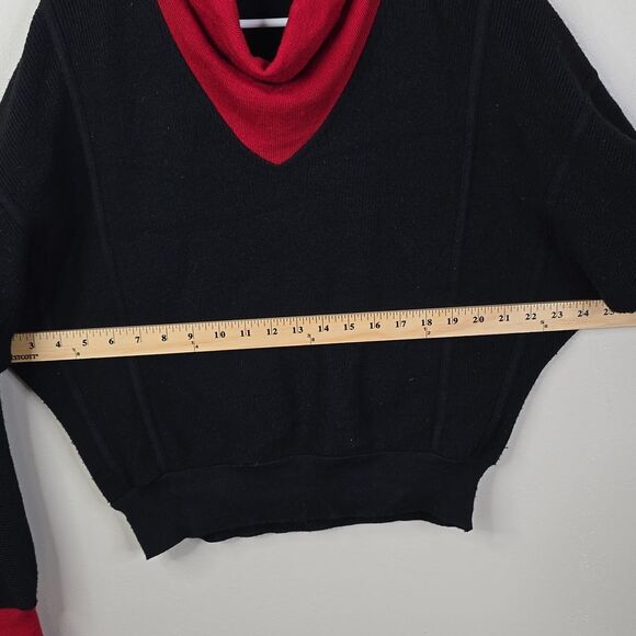 Vintage RODIER Paris Wool Acrylic Blend Long Sleeve Cowl Neck Sweater M - Picture 10 of 11